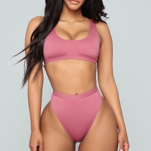 high waisted swimsuit fashion nova